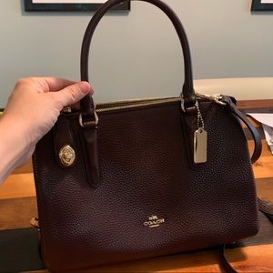 Authentic oxblood Coach leather purse